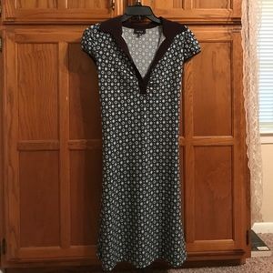 Brown and blue summer dress