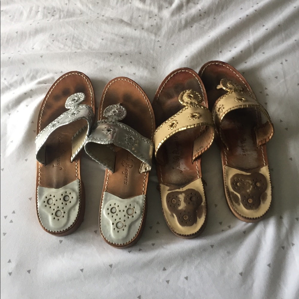 TWO pairs of Jack Roger Sandals