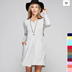 12pm by Mon ami Pocket dress Heather Grey