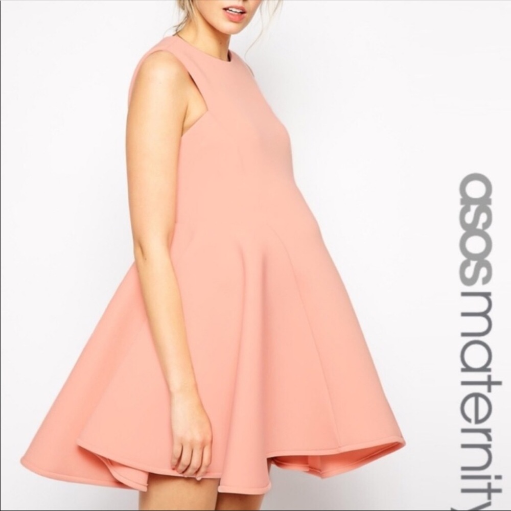Asos Premium Bonded Fit & Flare dress