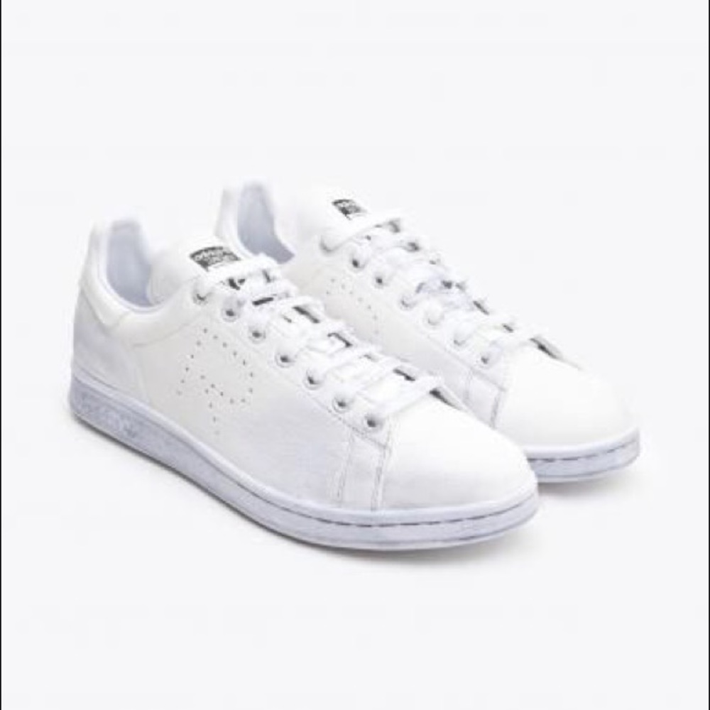 White Raf Simons Aged Leather Adidas