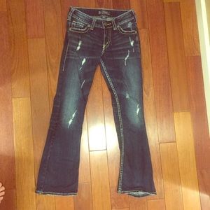 👖🔥Silver jeans!!!!! Great condition. Distressed