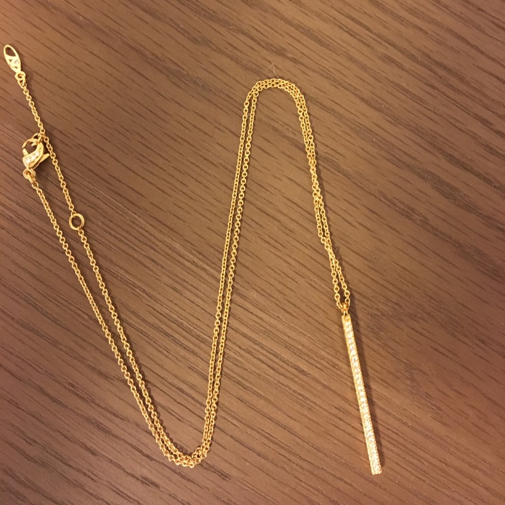 Gold tone and crystal necklace