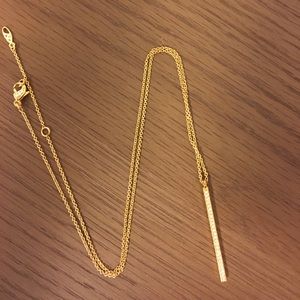 Gold tone and crystal necklace