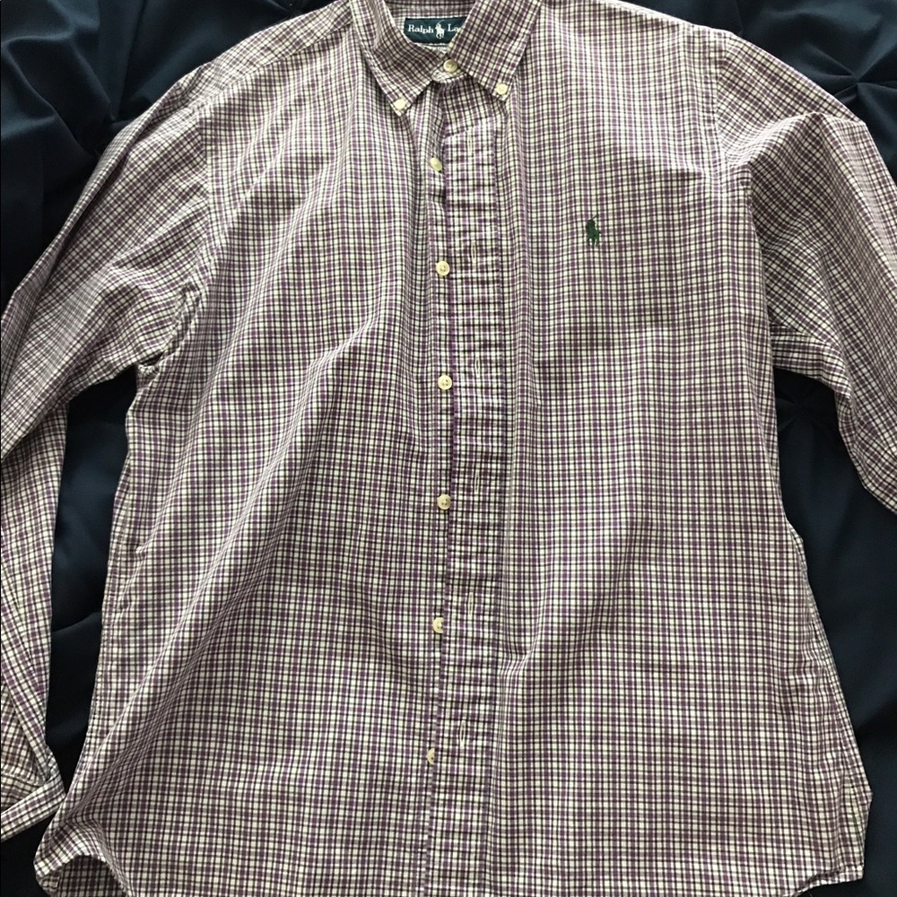 Ralph Lauren Gingham Custom Fit Dress Shirt