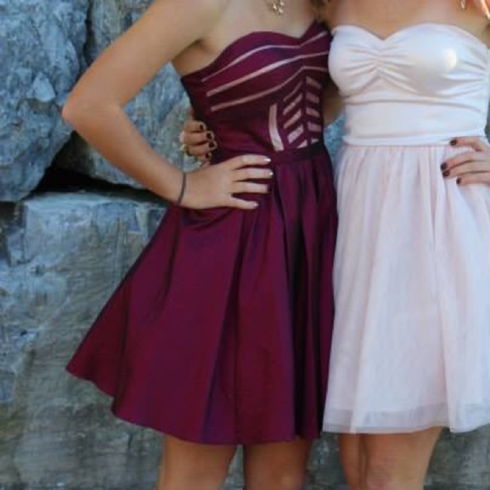 AQUA Brand maroon homecoming/prom/party dress