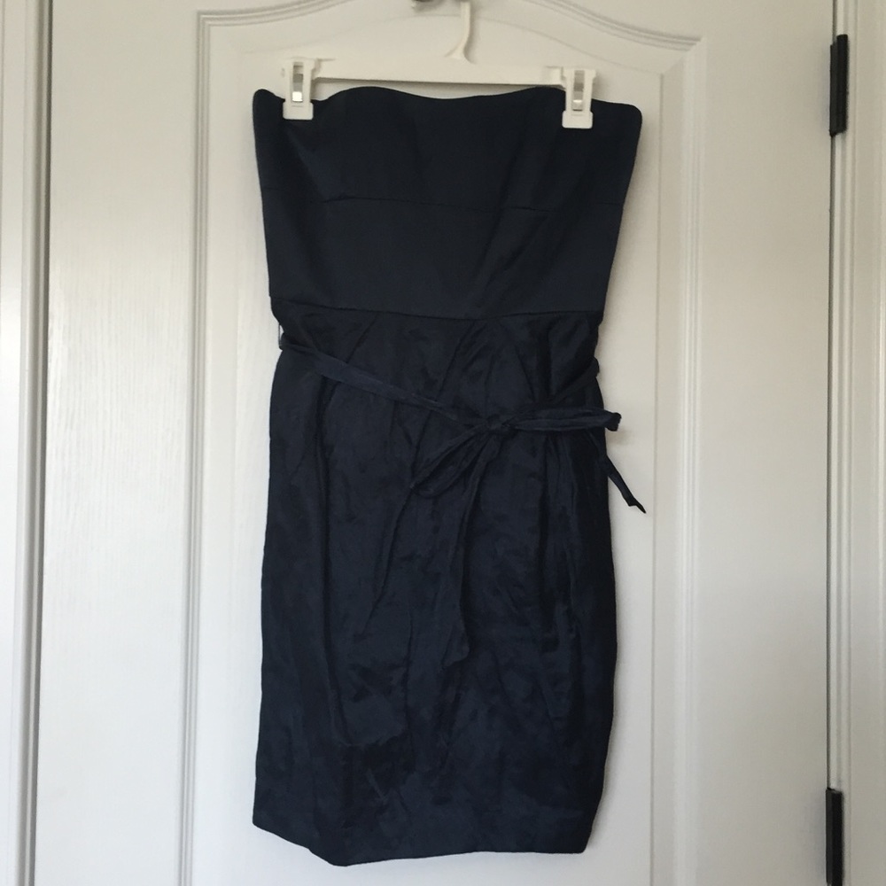 Cynthia Steffe Crinkle Satin Strapless Dress