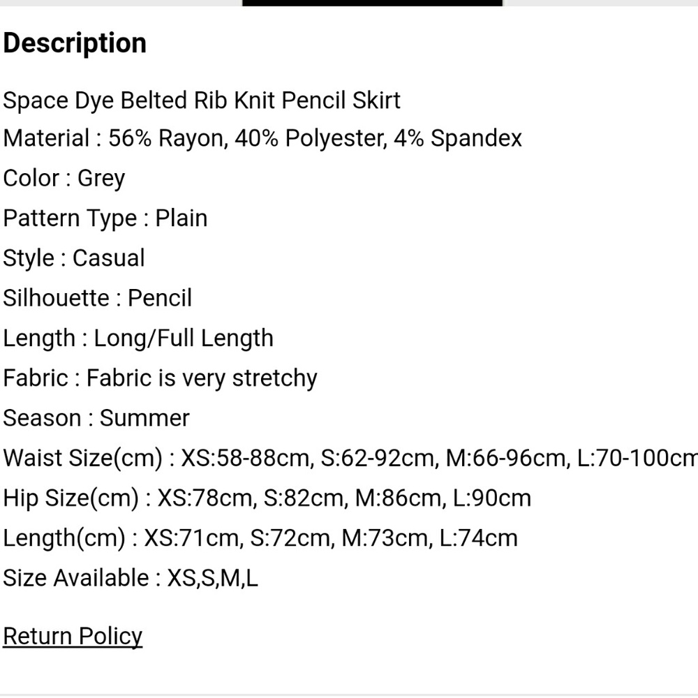 🚨LAST ONE!🌿🌿RIB KNIT SKIRT🌿 - Picture 3 of 3