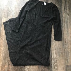 Black lace maxi dress