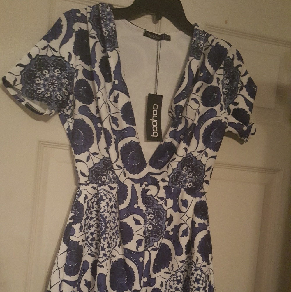Blue paisley jumper size M