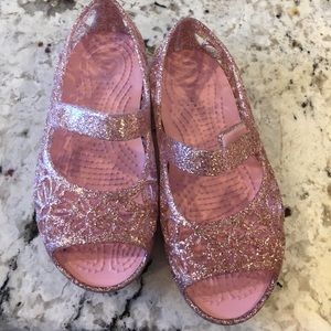 Toddler girl Crocs..worn only once!!