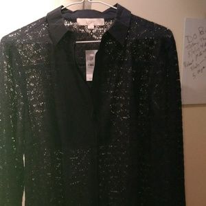 Loft women's lace cover blouse