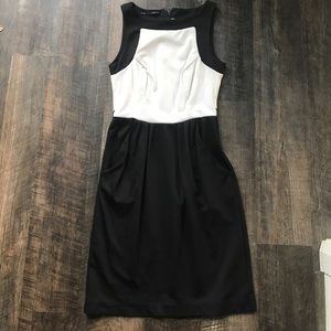 Black and white cocktail dress