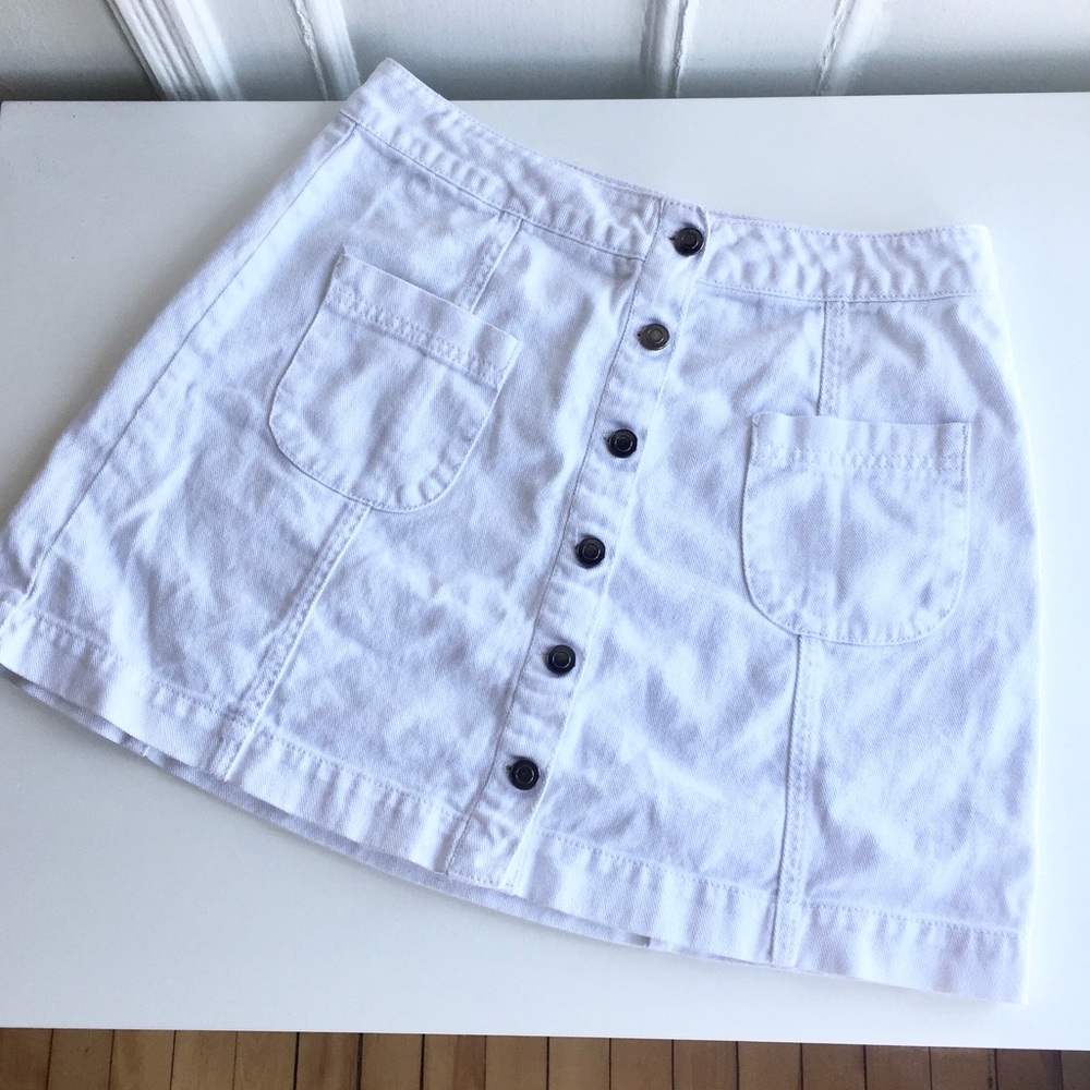 Forever 21 White Denim Skirt