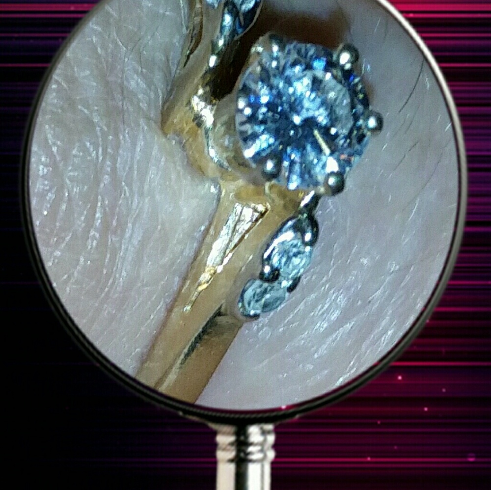 Vintage 14k Y.G.Diamond Engagement Ring!! Real Diamond not fake. Great Deal!!! - Picture 4 of 7