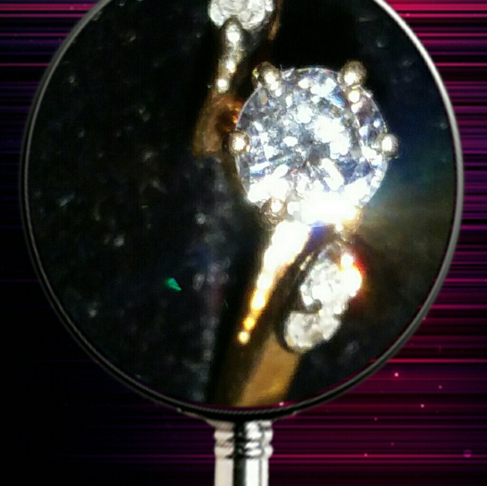 Vintage 14k Y.G.Diamond Engagement Ring!! Real Diamond not fake. Great Deal!!! - Picture 6 of 7
