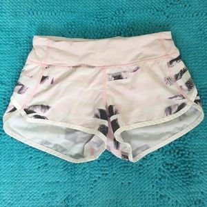 Light Pink Lululemon Speedy Shorts