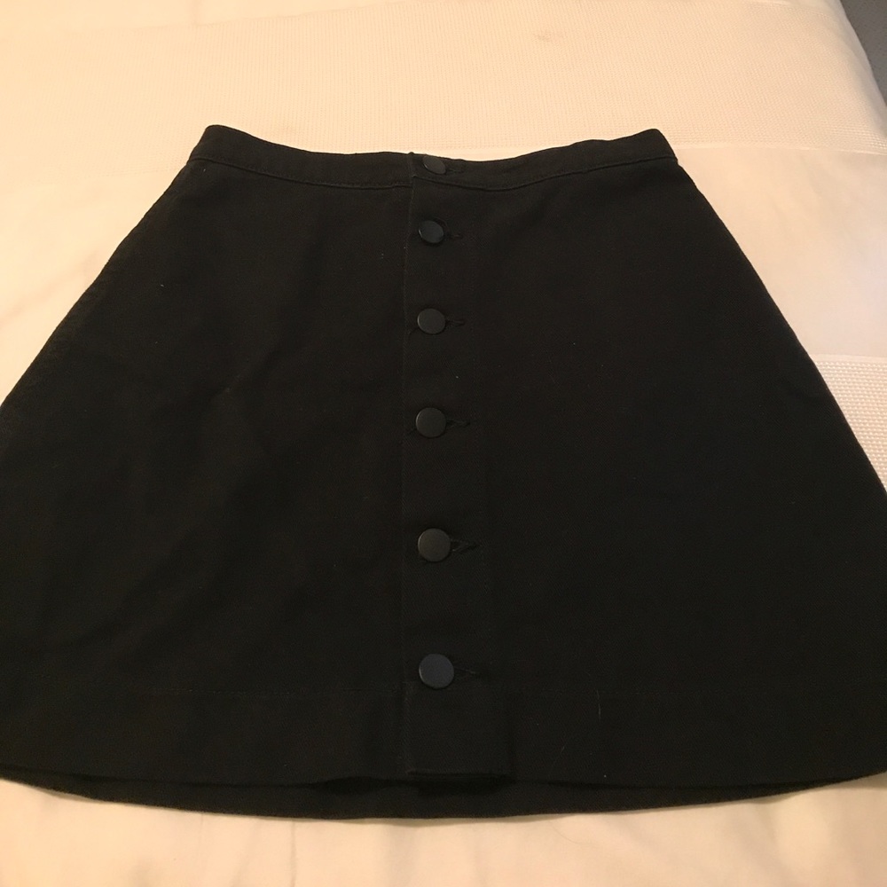 American apparel button down denim skirt