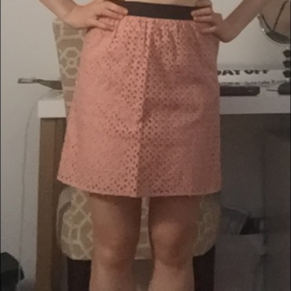 Pink LOFT eyelet skirt - Picture 6 of 6