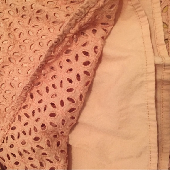 Pink LOFT eyelet skirt - Picture 3 of 6