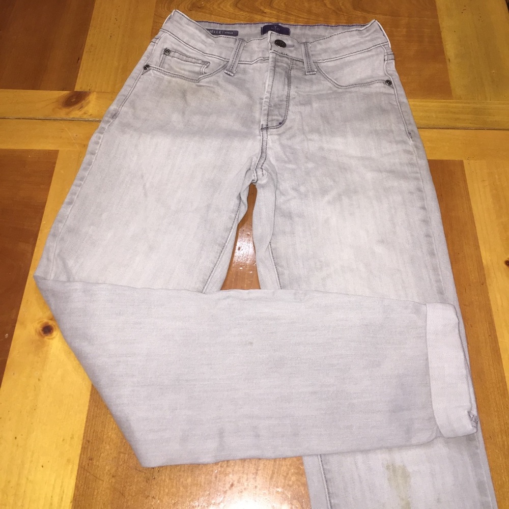 Nydj cuffed ankle gray jeans