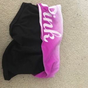 PINK yoga shorts! Pink and black size adult small