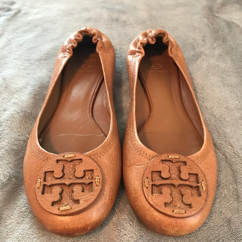 Tan Tory birch reva ballet flat