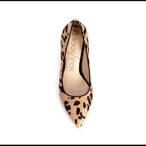 Sole society leopard print pump 6 calf hair