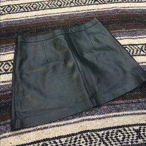 Black Leather Mini Skirt