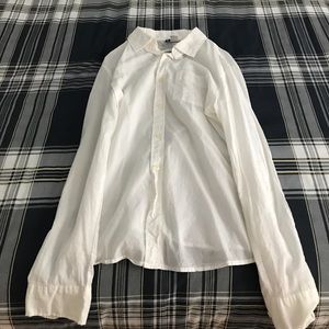 White H&M button up shirt