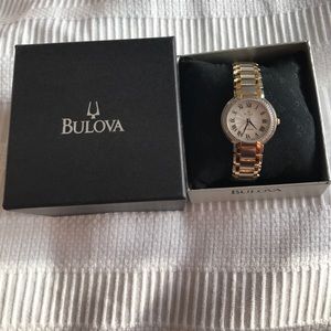 Boluva Women's Diamond bezel Watch. Two-toned.