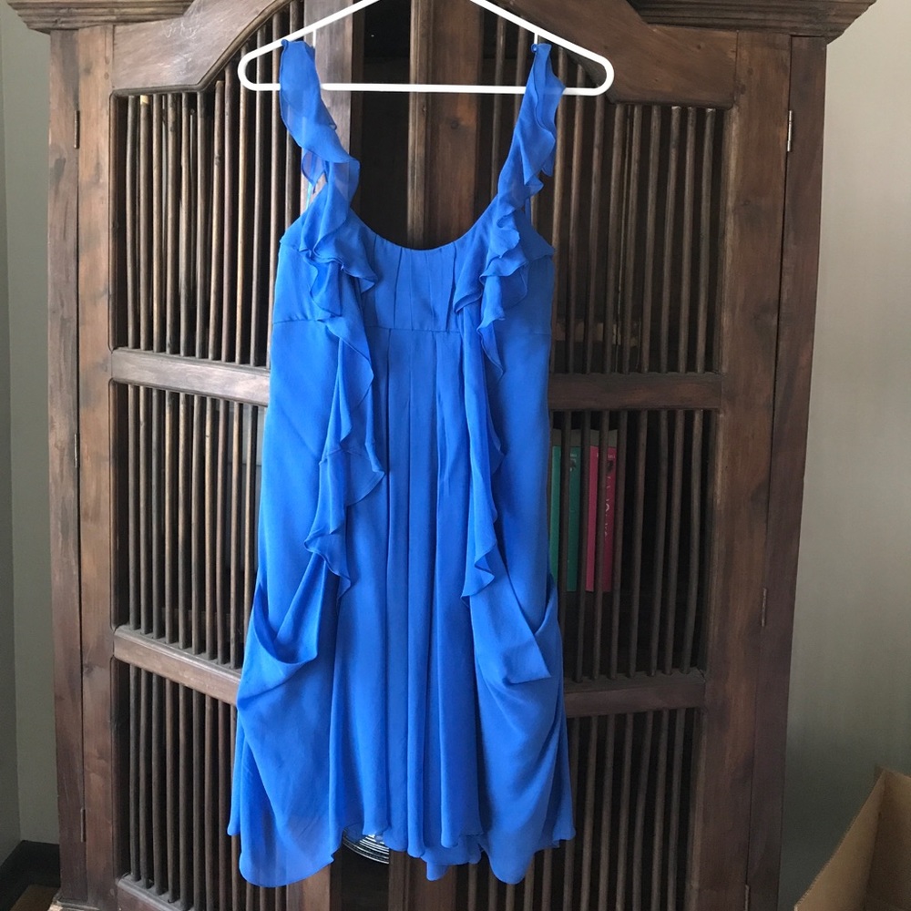 NWT Blue BCBG Chiffon Dress