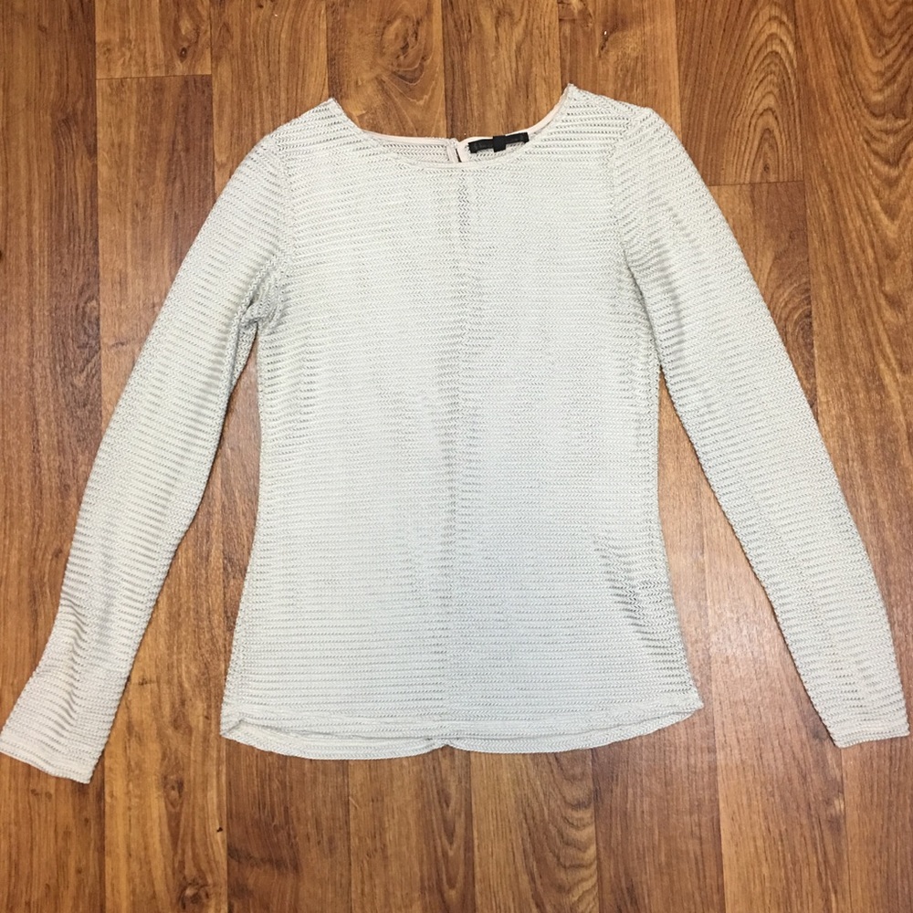 {Lucca Couture} Silver Knitted Sweater Top