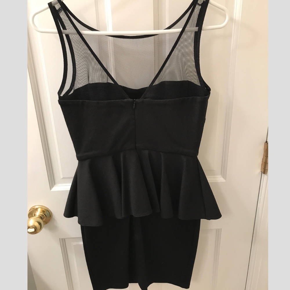 Aqua Ponte Peplum Cocktail Dress - Picture 2 of 3