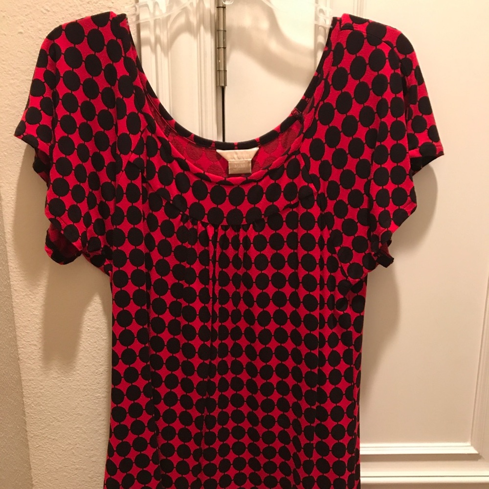 Michael Kors Flutter Cap Sleeve Top - image 1