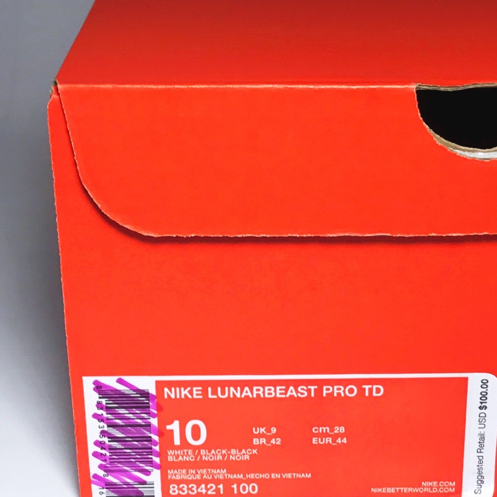 NIKE Lunarbeast Strike Pro TD 3/4 Mid Cleats Sz 10 - Picture 7 of 7