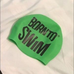 BORN TO SWIM SWIM CAP