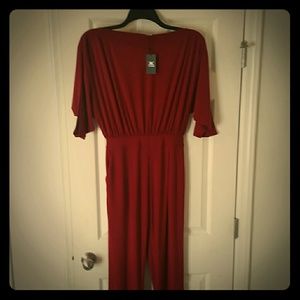 .Wine jumpsuit size 10