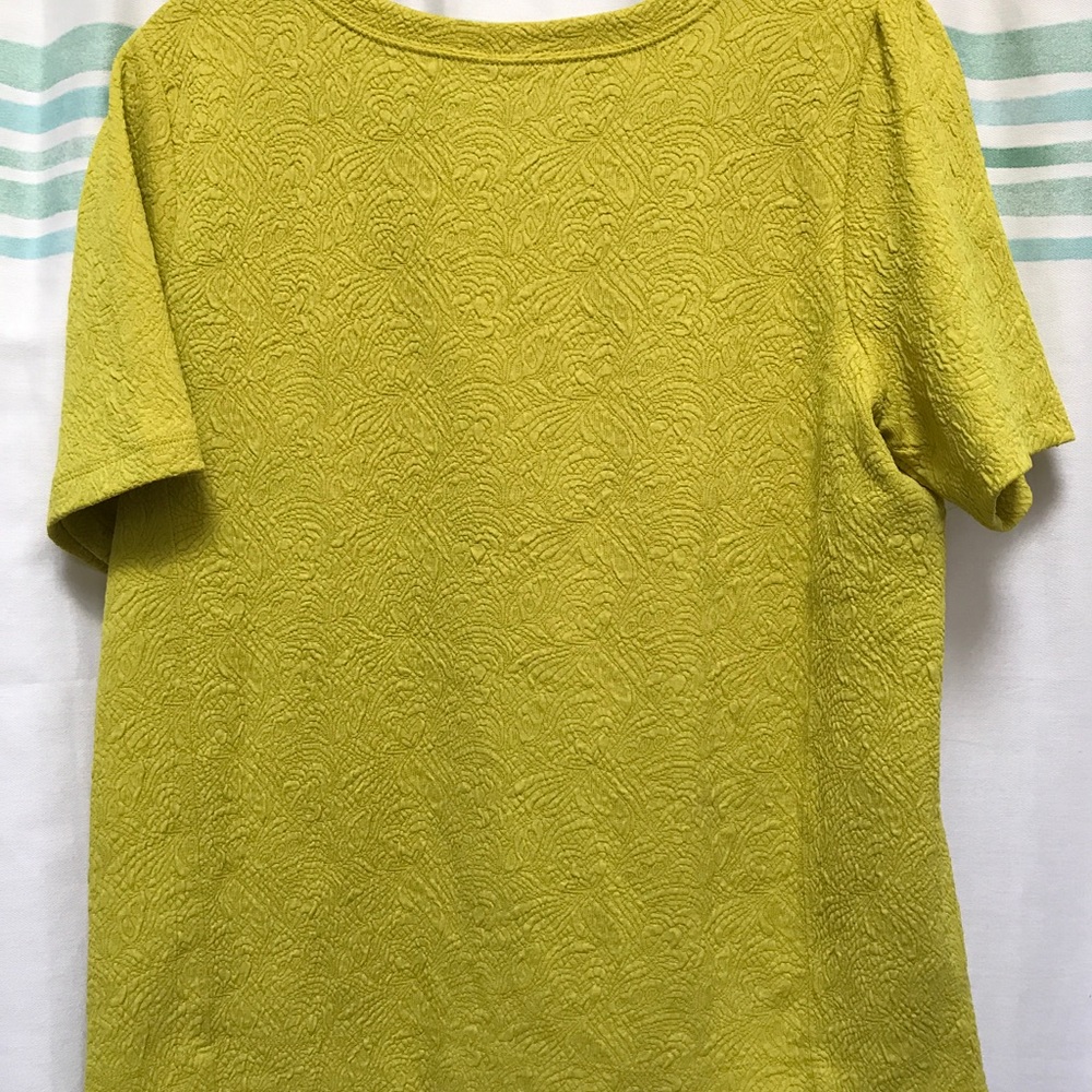 Bright Yellow Green LOFT Blouse - Sz L