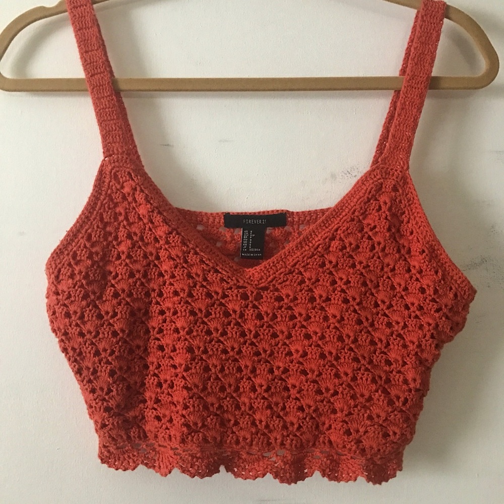 Orange Crochet Top