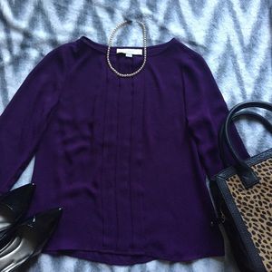 LOFT purple work blouse