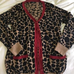 Animal print cardigan