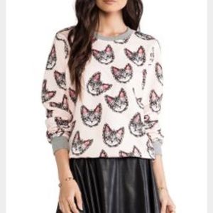Mark Lupfer meow print sweater RARE!