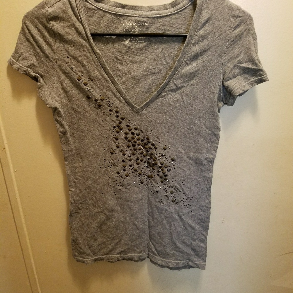 American Eagle beaded tee