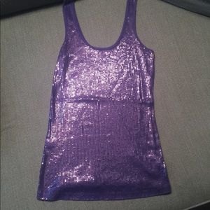 Express Purple Sequin Tank