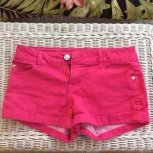HOT PINK CELEBRITY PINK*JEANS SHORTS SIZE 7 NWOT