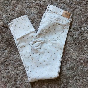 Polka dot/ Glitter A&F stretch jeans