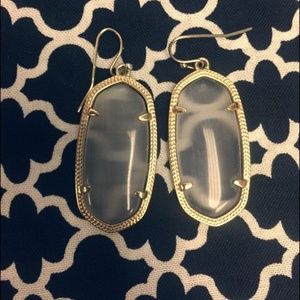 Kendra Scott Elle Gold and Grey Earrings