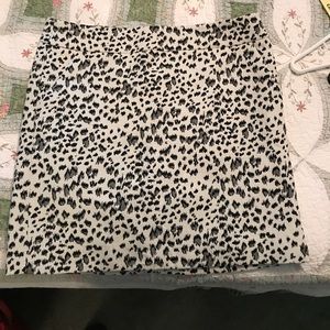 Loft Snow Leopard Skirt