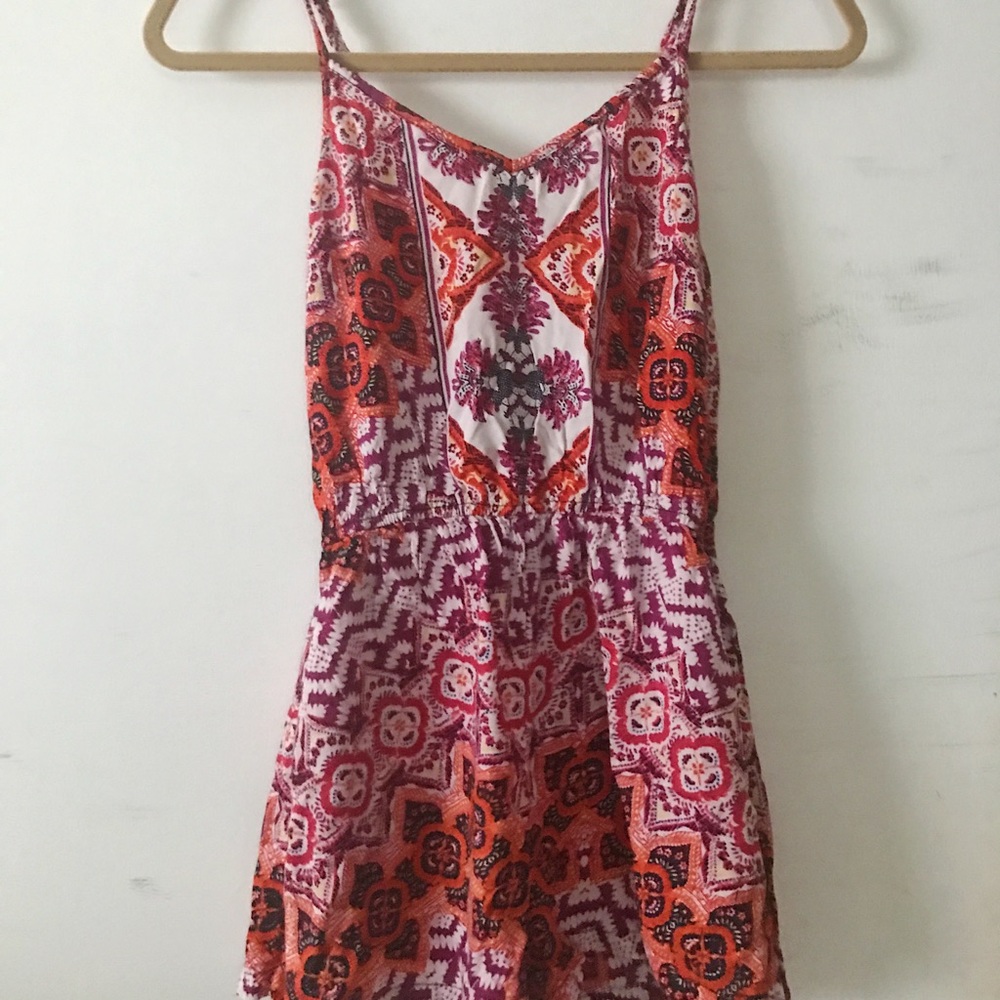 Multicolor Tribal Print Romper